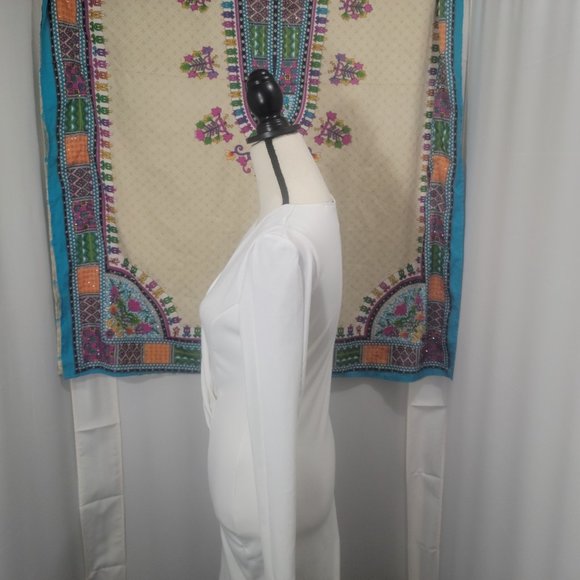 Forever 21 white, long sleeved mini dress.  Size M - Picture 3 of 4